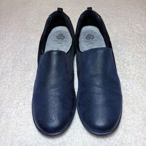 Cloudsteppers by Clarks Shoes Women's Size 9.5D Soft Cushion Navy Blue & Black